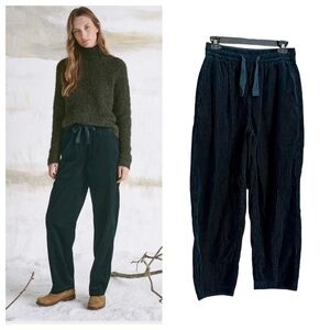 Poetry elasticated lightweight cotton corduroy trousers relaxed fit teal sz 8